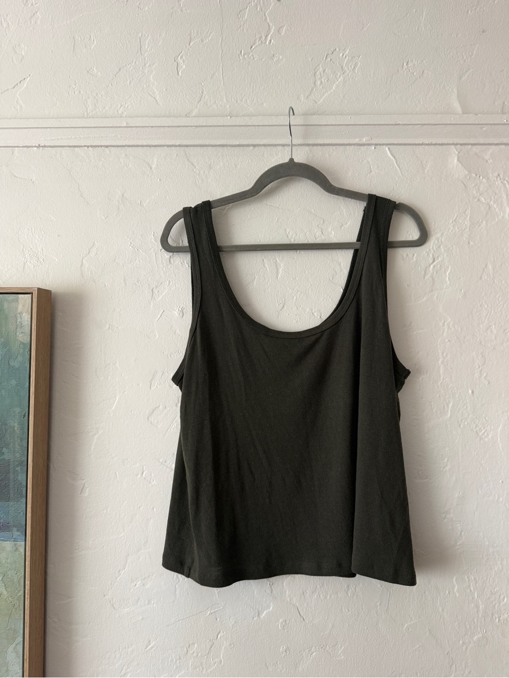 NWOT Ozma scoop tank green regen silk noil tank medium